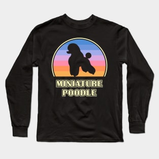 Miniature Poodle Vintage Sunset Dog Long Sleeve T-Shirt